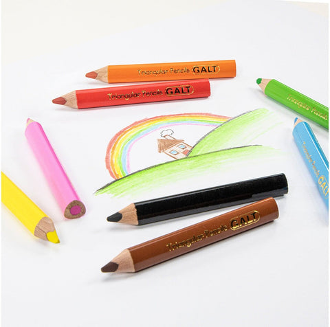 8 Chunky Triangular Pencils-Additional Need,Baby Arts & Crafts,Back To School,Dyspraxia,Early Arts & Crafts,Early Years Literacy,Fine Motor Skills,Galt,Handwriting,Neuro Diversity,Primary Arts & Crafts,Primary Literacy,Seasons,Stationery,Stock-Learning SPACE