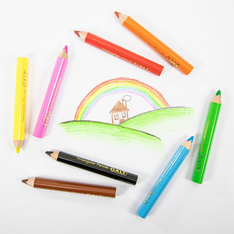 8 Chunky Triangular Pencils-Additional Need,Baby Arts & Crafts,Back To School,Dyspraxia,Early Arts & Crafts,Early Years Literacy,Fine Motor Skills,Galt,Handwriting,Neuro Diversity,Primary Arts & Crafts,Primary Literacy,Seasons,Stationery,Stock-Learning SPACE