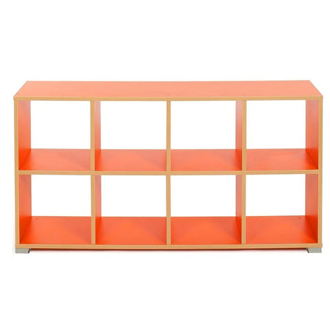 8 Cube Room Divider - Bubble Gum Range-Dividers,Dropship,Monarch UK,Shelves,Storage,Wellbeing Furniture-Tangerine-MEQ9024TANGERINE-Learning SPACE