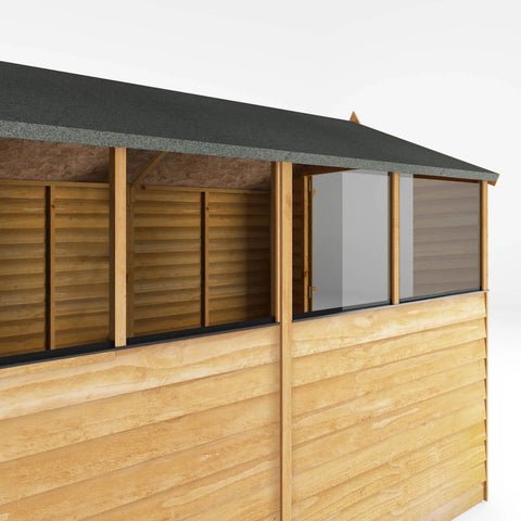 8 x 6 Overlap Apex - Single Door Shed-Dropship,Eco Friendly,Forest School & Outdoor Garden Equipment,Mercia Garden Products,Sheds,Wellbeing Furniture-Learning SPACE