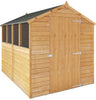 8 x 6 Overlap Apex - Single Door Shed-Eco Friendly, Forest School & Outdoor Garden Equipment, Mercia Garden Products, Sheds, Wellbeing Furniture-Mainland UK Install-Learning SPACE