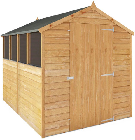 8 x 6 Overlap Apex - Single Door Shed-Dropship,Eco Friendly,Forest School & Outdoor Garden Equipment,Mercia Garden Products,Sheds,Wellbeing Furniture-Mainland UK Install-SI-001-001-0121-SI-INSTALL090-Learning SPACE