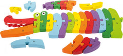 ABC Puzzle Crocodile-13-99 Piece Jigsaw,Down Syndrome,Early Years Literacy,Learn Alphabet & Phonics,Literacy Toys,Primary Literacy,Small Foot Wooden Toys,Stock-Learning SPACE