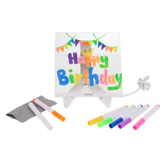 Acrylic LED Message Board - 150 x 150mm-Drawing & Easels,Mark Making,Premier Office,Sensory Light Up Toys,Visual Sensory Toys-Learning SPACE