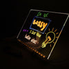 Acrylic LED Message Board (inc 7 markers) - 200x300mm-Drawing & Easels,Mark Making,Premier Office,Sensory Light Up Toys,Visual Sensory Toys-Learning SPACE