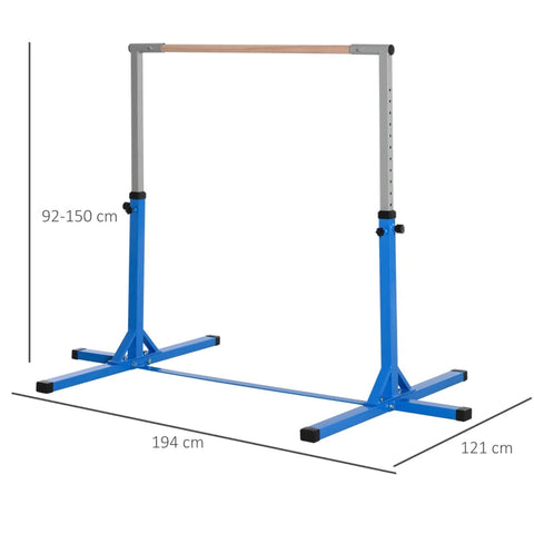 Adjustable Junior Gymnastics Bar – Home Training, Blue-Balancing Equipment,Dropship,Exercise,Gross Motor and Balance Skills-Learning SPACE