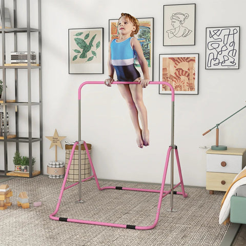 Adjustable Kids Gymnastics Bar – Foldable & Fun Training Bar-Dropship,Exercise,Gross Motor and Balance Skills-Learning SPACE