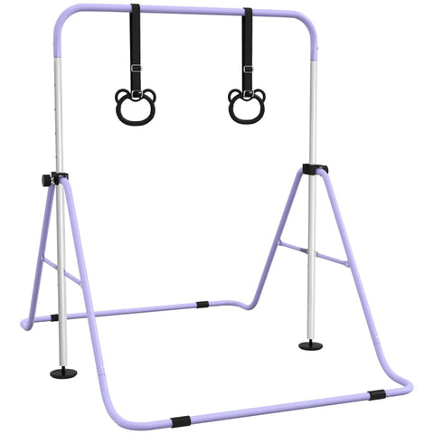 Adjustable Kids Gymnastics Bar with Rings-Balancing Equipment,Dropship,Gross Motor and Balance Skills-Learning SPACE
