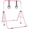Adjustable Kids Gymnastics Bar with Rings-Balancing Equipment,Dropship,Gross Motor and Balance Skills-Pink-340-016V00PK-Learning SPACE
