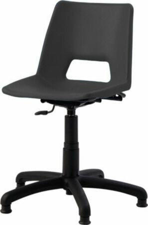 Advanced Adult / Secondary ICT Swivel Chair-Classroom Chairs,Classroom Furniture,Desk Chair,Furniture,Library Furniture,Movement Chairs & Accessories-Nylon Glides-Black-AGP-G-BK-Learning SPACE