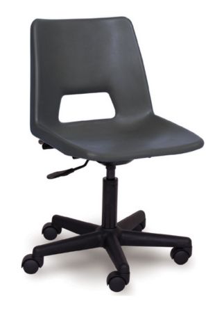 Advanced Adult / Secondary ICT Swivel Chair-Classroom Chairs,Classroom Furniture,Desk Chair,Furniture,Library Furniture,Movement Chairs & Accessories-Castors-Black-AGP-C-BK-Learning SPACE