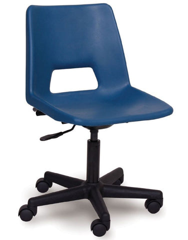 Advanced Adult / Secondary ICT Swivel Chair-Classroom Chairs,Classroom Furniture,Desk Chair,Furniture,Library Furniture,Movement Chairs & Accessories-Castors-Petrol Blue-AGP-C-PB-Learning SPACE