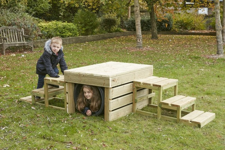 Adventure Crawl and Launch Platform-Cosy Direct,Cosy Outdoor,Gross Motor and Balance Skills,Outdoor Climbing Frames,Outdoor Play,Outdoor Play Structure-Learning SPACE