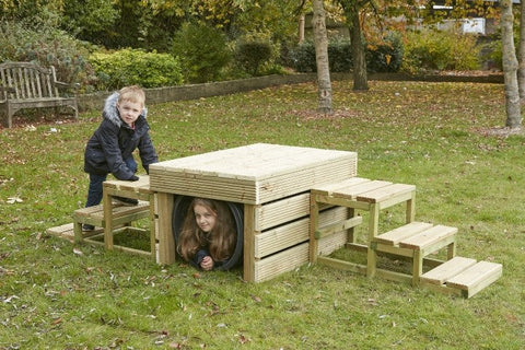 Adventure Crawl and Launch Platform-Cosy Direct,Cosy Outdoor,Gross Motor and Balance Skills,Outdoor Climbing Frames,Outdoor Play,Outdoor Play Structure-Learning SPACE