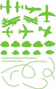 Airplane Wall/Ceiling Stickers-Ceiling Decor,Dropship,Sticker,Wall & Ceiling Stickers-Green-34x55 cm-A4360-GrnXS-Learning SPACE