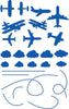 Airplane Wall/Ceiling Stickers-Ceiling Decor,Dropship,Sticker,Wall & Ceiling Stickers-Blue-34x55 cm-A4360-BlueXS-Learning SPACE