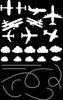Airplane Wall/Ceiling Stickers-Ceiling Decor,Dropship,Sticker,Wall & Ceiling Stickers-White-34x55 cm-A4360-WHXS-Learning SPACE