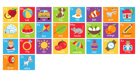 Alphabet 26 Mini Placement Carpets with Holdall-Dropship,Educational Carpet,Kit For Kids,Learn Alphabet & Phonics,Mats,Mats & Rugs,Multi-Colour,Rugs,Sit Mats,Square,Wellbeing Furniture-Learning SPACE