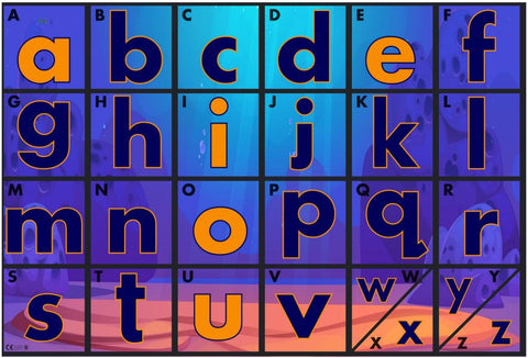 Alphabet Themed Playmats and Tiles-Dyslexia,Literacy,Mats & Rugs,Play Mats & Baby Gyms,Playmat,Playmats & Baby Gyms,Underwater Sensory Room-Sea Life-1m x 1.5m Platmat-GP207-Learning SPACE