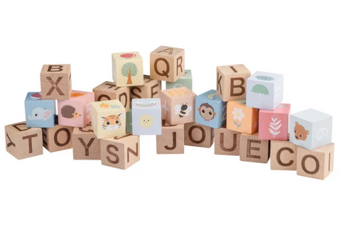 Alphabet blocks with bag-Baby Wooden Toys,Building Blocks,Discontinued,Learn Alphabet & Phonics,Stacking Toys & Sorting Toys,Wooden Toys-Learning SPACE