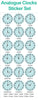 Analogue Clocks Sticker Set-Dropship,Furniture,Sticker,Wall & Ceiling Stickers,Wall Decor,Willowbrook-Learning SPACE