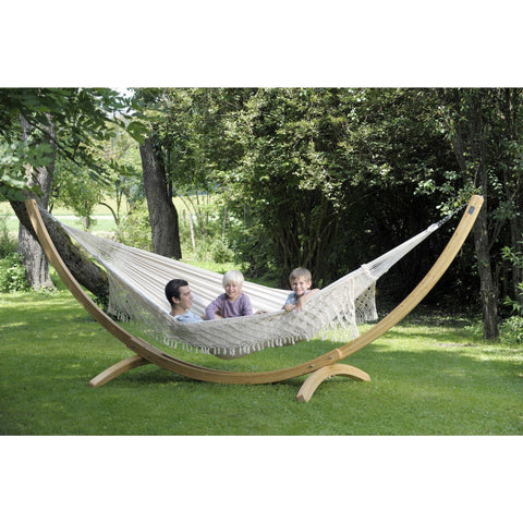 Arcus Hammock Stand (XL)-Hammock Stand-340-420,Amazonas,Dropship,hammock stand,Larch,Weatherproof,Wood,Wooden Stand-Learning SPACE