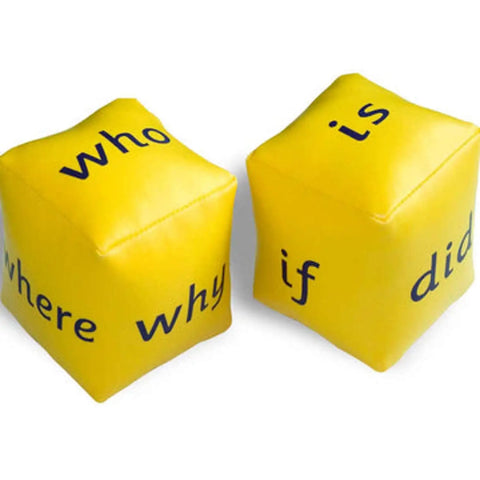 Ask a Question Dice Set of 2-Calming & Anxiety,Classroom Resources,communication,Educational Classroom Materials,EDUK8,Learning Resources,Spelling Games & Grammar Activities-Learning SPACE