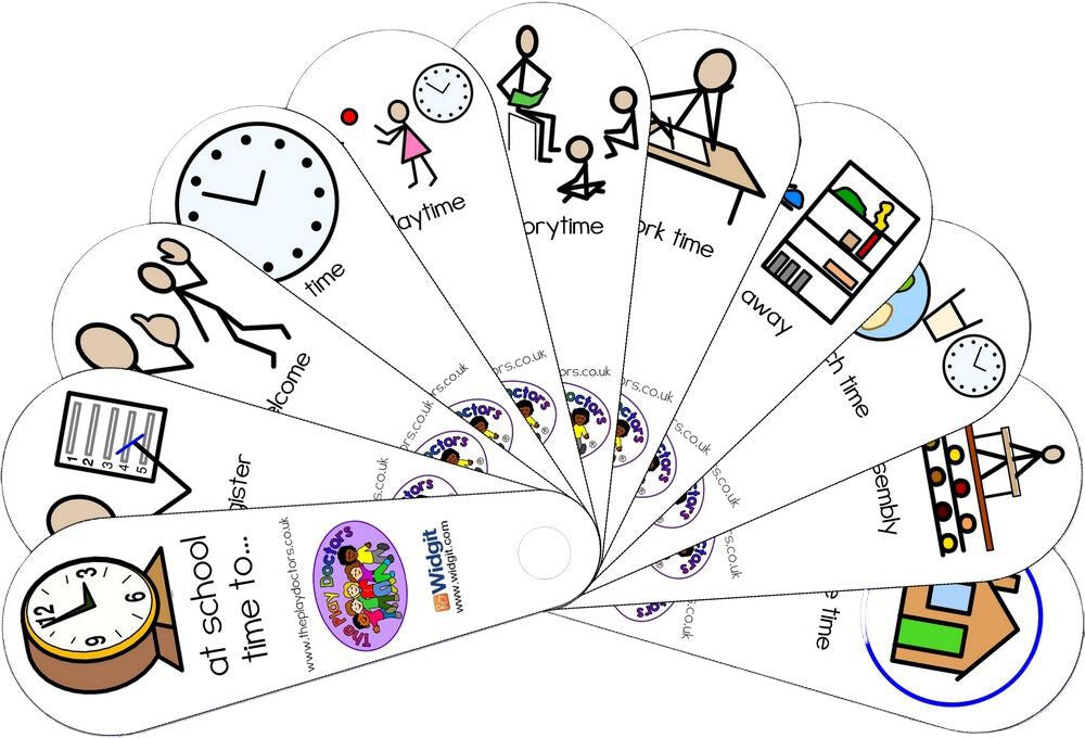 At School Time To Fan-Early Education & Smart Toys-Back To School,Calmer Classrooms,Calming & Anxiety,communication,Deaf & Hard of Hearing,Fans & Visual Prompts,Life Skills,Play Doctors,Primary Literacy,PSHE,Social Stories & Games & Social Skills,Transitions and Routines-Learning SPACE