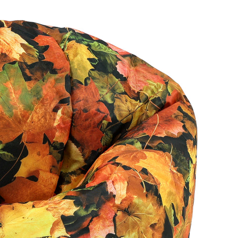Autumn Leaves Printed Large Classic Bean Bag-Bean Bags,Bean Bags & Cushions,Dropship,Eden Learning Spaces,Nature,Nature Learning Environment,Nature Sensory Room,Wellbeing Furniture-Learning SPACE