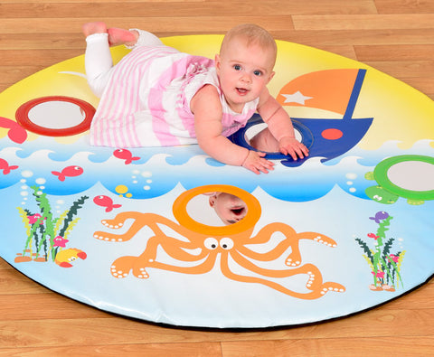 Baby Play Mat - Mirror & Sea Life Theme-AllSensory,Baby Sensory Toys,Baby Soft Play and Mirrors,Down Syndrome,Dropship,Gifts for 0-3 Months,Gifts For 3-6 Months,Mats,Mats & Rugs,Playmat,Playmats & Baby Gyms,Sensory Flooring,Stock,Underwater Sensory Room-Learning SPACE