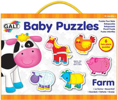 Baby Puzzles - Farm-2-12 Piece Jigsaw,Down Syndrome,Farms & Construction,Galt,Games & Toys,Gifts For 2-3 Years Old,Imaginative Play,Stock-Learning SPACE