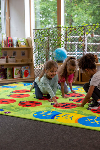 Back to Nature™ Chloe Caterpillar Numeracy & Literacy 3x2m Carpet-Dropship,Educational Carpet,Kit For Kids,Mats & Rugs,Rectangular,Rugs,Wellbeing Furniture,World & Nature-Learning SPACE
