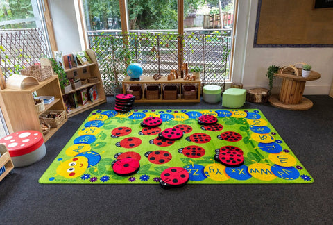 Back to Nature™ Chloe Caterpillar Numeracy & Literacy 3x2m Carpet-Dropship,Educational Carpet,Kit For Kids,Mats & Rugs,Rectangular,Rugs,Wellbeing Furniture,World & Nature-Learning SPACE