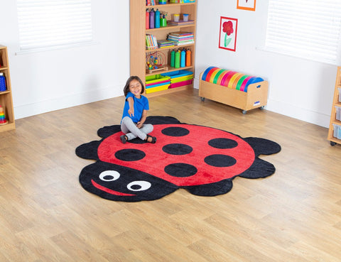 Back to Nature™ Giant Ladybird Shaped Indoor Carpet-Dropship,Kit For Kids,Mats & Rugs,Nursery,Placement Carpets,Round,Rugs,Wellbeing Furniture,World & Nature-Learning SPACE