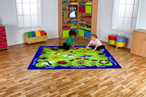 Back to Nature™ Mini Beasts 2.4x2m Carpet-Dropship,Kit For Kids,Mats & Rugs,Nature Sensory Room,Rugs,Wellbeing Furniture-Learning SPACE