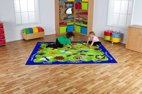 Back to Nature™ Mini Beasts 2.4x2m Carpet-Dropship,Kit For Kids,Mats & Rugs,Nature Sensory Room,Rugs,Wellbeing Furniture-Learning SPACE