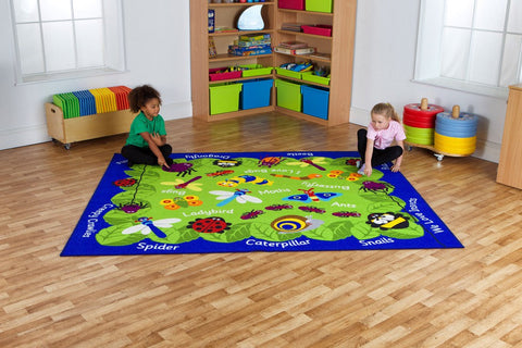 Back to Nature™ Mini Beasts 2.4x2m Carpet-Dropship,Kit For Kids,Mats & Rugs,Nature Sensory Room,Rugs,Wellbeing Furniture-Learning SPACE