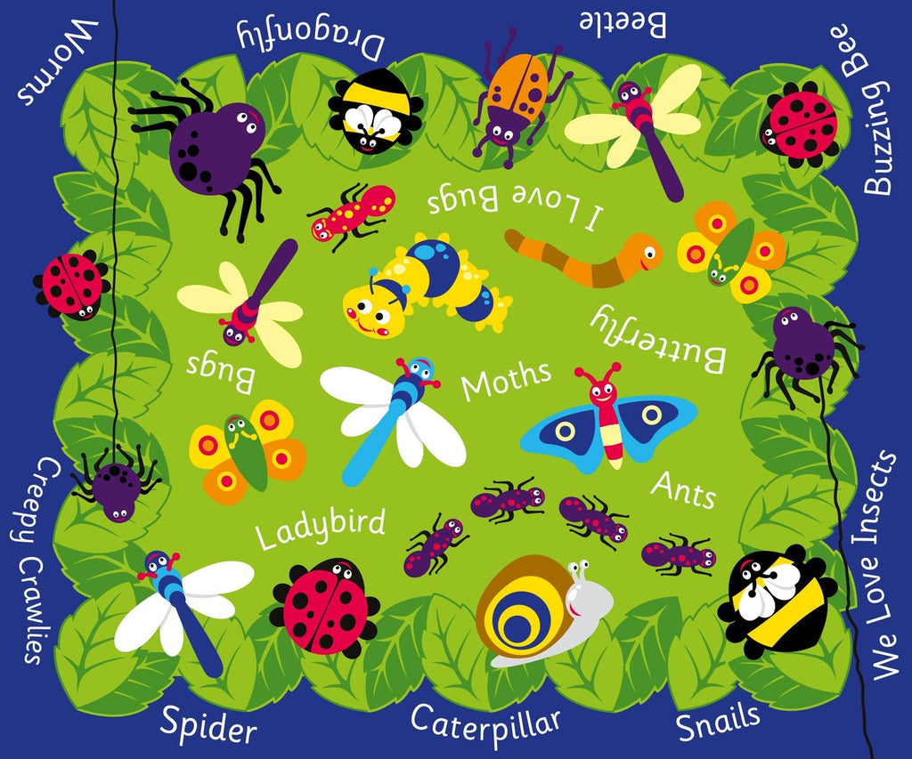 Back to Nature™ Mini Beasts 2.4x2m Carpet-Dropship,Kit For Kids,Mats & Rugs,Nature Sensory Room,Rugs,Wellbeing Furniture-Learning SPACE