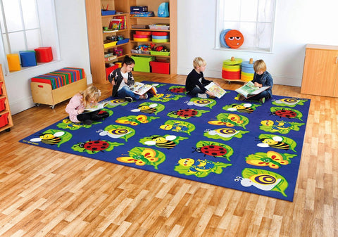 Back to Nature™ Square Bug 3x3m Carpet-Dropship,Kit For Kids,Mats & Rugs,Nature Sensory Room,Placement Carpets,Rugs,Square,Wellbeing Furniture,World & Nature-Learning SPACE