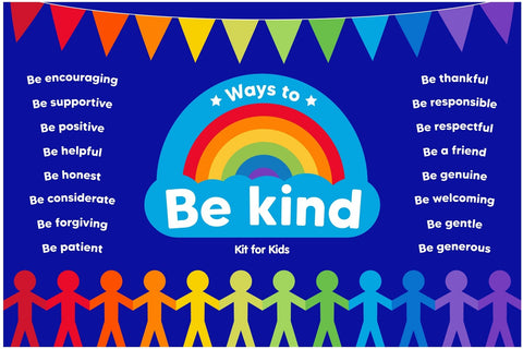 Be Kind Carpet 2x1.3m-Calmer Classrooms,Dropship,Educational Carpet,Helps With,Kit For Kids,Mats & Rugs,Multi-Colour,Rectangular,Rewards & Behaviour,Rugs,Wellbeing Furniture-Learning SPACE