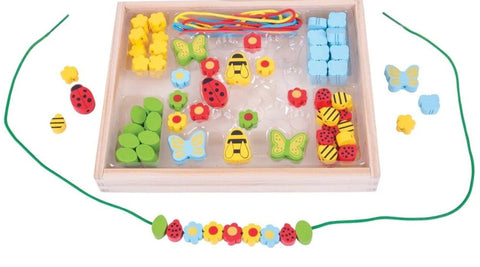 Bead Box (Garden)-Arts & Crafts,Bigjigs Toys,Craft Activities & Kits,Early Arts & Crafts,Fine Motor Skills,Learning Difficulties,Maths,Primary Arts & Crafts,Primary Maths,Shape & Space & Measure,Threading,Tracking & Bead Frames,Wooden Toys-Learning SPACE