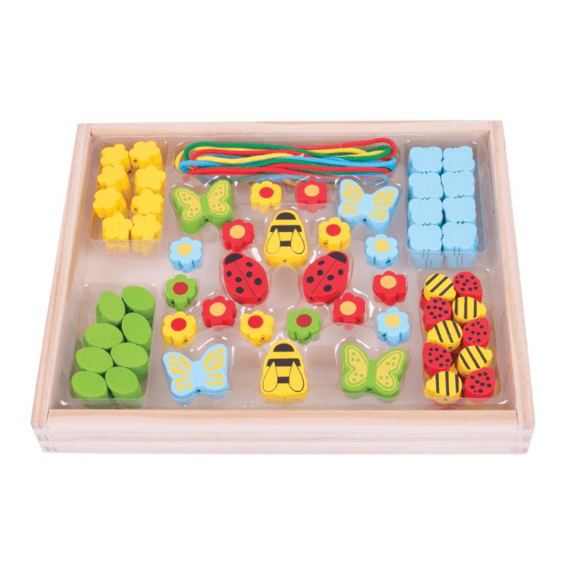Bead Box (Garden)-Arts & Crafts,Bigjigs Toys,Craft Activities & Kits,Early Arts & Crafts,Fine Motor Skills,Learning Difficulties,Maths,Primary Arts & Crafts,Primary Maths,Shape & Space & Measure,Threading,Tracking & Bead Frames,Wooden Toys-Learning SPACE