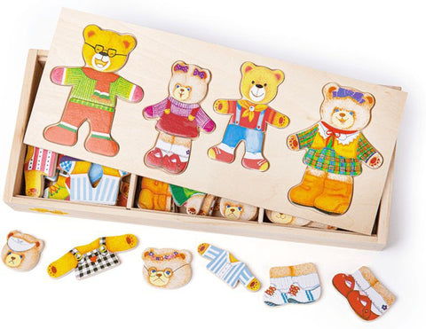 Bear Family - Wooden Dress Up Set-Bigjigs Toys,Dress Up Costumes & Masks,Early Years Maths,Imaginative Play,Maths,Memory Pattern & Sequencing,Primary Maths,Role Play,SCOTEXCEL,Stock,Wooden Toys-Learning SPACE