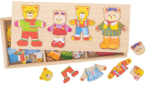 Bear Family - Wooden Dress Up Set-Bigjigs Toys,Dress Up Costumes & Masks,Early Years Maths,Imaginative Play,Maths,Memory Pattern & Sequencing,Primary Maths,Role Play,SCOTEXCEL,Stock,Wooden Toys-Learning SPACE