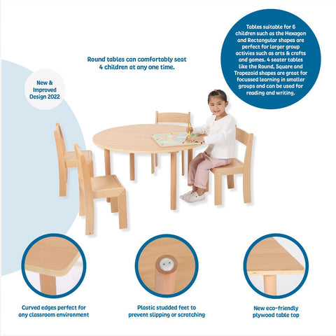 Beechwood Round Tables-Dropship,Round,Table,Wooden Table-Learning SPACE