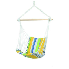 Belize Kolibri Hammock Chair-Hammock Chair-Blue, Cotton, Green, Hammock chair, Hanging Chair, Indoor, Single, Yellow-AZ-1013220-Learning SPACE