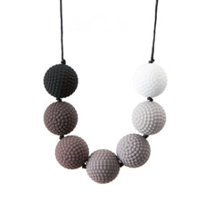 Berries Weighted Sensory Chew Necklace-Stress Relief Toys-AllSensory, Autism, Calming and Relaxation, Chewigem, Helps With, Neuro Diversity, Oral Motor & Chewing Skills, Sensory Processing Disorder, Sensory Seeking, Teen Sensory Weighted & Deep Pressure, Teenage & Adult Sensory Gifts-Black/Grey-Learning SPACE