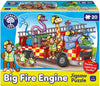 Big Fire Engine Jigsaw Puzzle-13-99 Piece Jigsaw,Down Syndrome,Early years Games & Toys,Fire. Police & Hospital,Games & Toys,Gifts For 2-3 Years Old,Imaginative Play,Orchard Toys,Primary Games & Toys,Stock,Strength & Co-Ordination-Learning SPACE