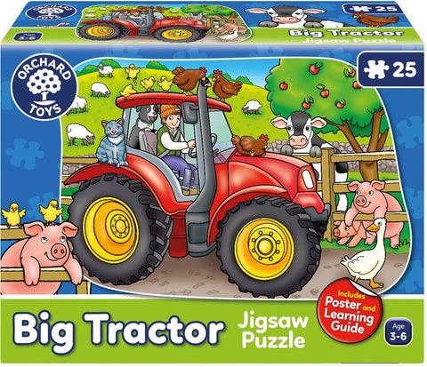 Big Tractor Jigsaw Puzzle-13-99 Piece Jigsaw,Down Syndrome,Early years Games & Toys,Farms & Construction,Games & Toys,Imaginative Play,Orchard Toys,Primary Games & Toys,Stock,Strength & Co-Ordination-Learning SPACE