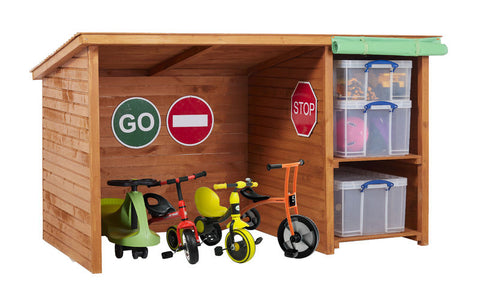 Bike Shed With Storage-Cosy Direct,Cosy Outdoor,Sheds,Wellbeing Furniture-Learning SPACE